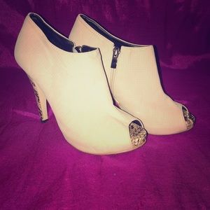 Cream booties